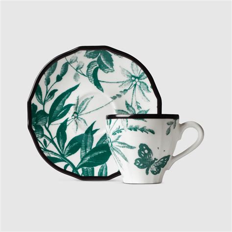 gucci espresso|Gucci green herbarium cups.